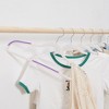 VECELO 25/50 pk Plastic Hanger 360º Swivel Hook Non Slip Coat Hangers with Magic Hangers & Tie Rack - 2 of 4