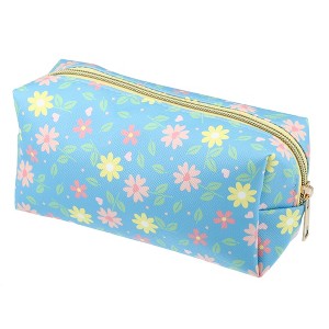 Unique Bargains Women's Flowers Pattern Travel Toiletry Cosmetic Organizer Bag Multicolor 1 Pc - 1 of 4