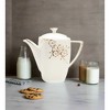 Classic Touch Milk Dispenser with Gold Floral Artwork Design and Handle, 8"H - 3 of 4
