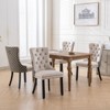 NicBex Farmhouse Velvet Dining Chairs Set of 2, Tufted Upholstery with Nailhead Trim & Solid Wood Legs, Table Side Accent Chairs - 3 of 4