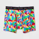 Pair of Thieves Men's Rainbow Abstract Print Super Fit Boxer Briefs - Red/Blue/Green