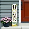 HomeRoots 10" Green White And Yellow Solid Wood Home Sweet Home Porch Sign - 2 of 4