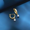 Pure Collection by Ross-Simons 4-4.5mm Cultured Pearl Huggie Hoop Earrings in 14kt Yellow Gold - 2 of 4