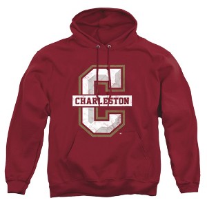 College of Charleston Official Distressed Primary Logo Adult Pull-Over Hoodie - 1 of 4