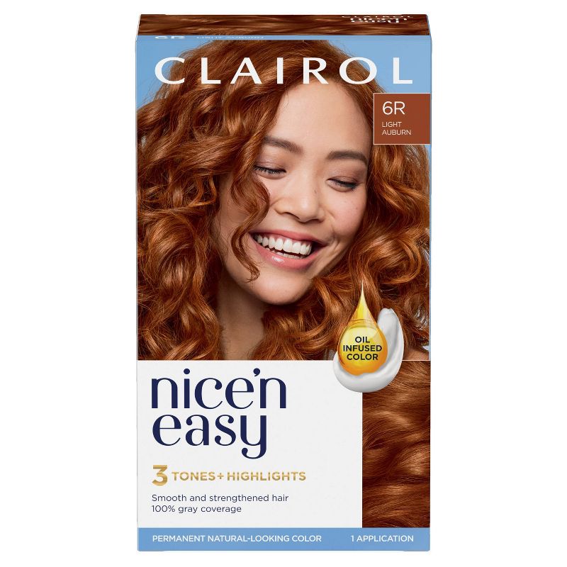 Clairol Nice'n Easy Permanent Hair Color Cream Kit - Red, 1 of 9