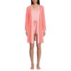 Lands' End Women's Cooling 3 Piece Pajama Set - Robe Tank and Shorts - 4 of 4