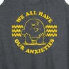 Women's - Peanuts - We All Have Our Anxieties Graphic Racerback Tank - 2 of 4