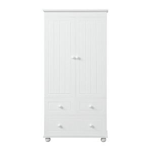 TiramisuBest Tall Storage Cabinet with Three Drawers for Bathroom/Office, Black - 1 of 4
