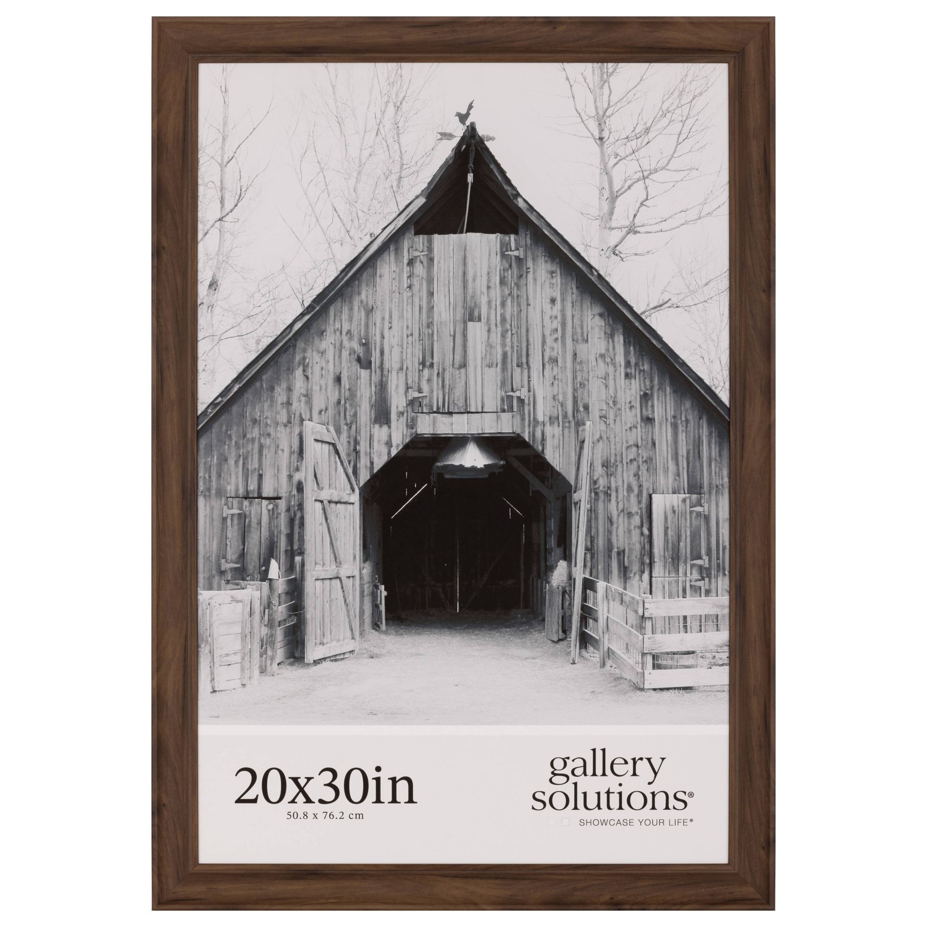 Gallery Solutions 20"x30" Wall Photo Frame Brown