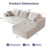 MAXYOYO 104" Modular Sectional Sofa Couch, with L-Shape Chaise, Modern Boneless Couch for Living Room, No Assembly Required - 3 of 4