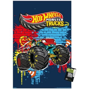 Trends International Mattel Hot Wheels - Monster Trucks Smash Unframed Wall Poster Prints - 1 of 4