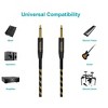 Monoprice Braided Cloth 1/4 Inch (TS) Male 20AWG Instrument Cable Cord - 50 Feet- Black (Gold Plated) - 3 of 4