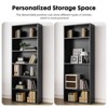 Okak 5/6 Tier Industrial Freestanding Tall Bookshelf Organizer,Wooden Display Bookcase Open Storage Rack for Home Office,Bedroom - 2 of 4