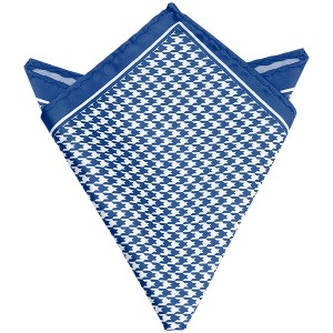 INSPIRE CHIC Men's Houndstooth Self-Fold Pocket Square for Suit 1 Pcs - 1 of 4