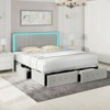 CAVINAS Full/King Size Modern Platform Bed Frame with LED Lights Headboard & 4 Storage Drawers,No Box Spring Needed - 3 of 4