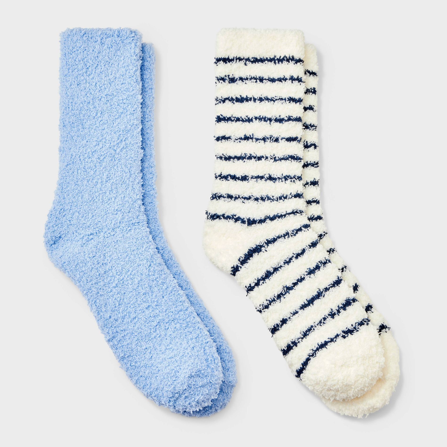 Women's 2pk Striped Chenille Cozy Socks - Auden™