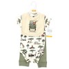 Hudson Baby Infant Boy Cotton Bodysuit, Pant and Bib Set, Going On Safari - 2 of 4