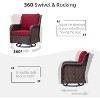 Clearance, Outdoor Porch Chairs with Table, 3-Piece Wicker Glider Rocking Swivel Set, Patio Furniture with Thick Cushions - 2 of 4