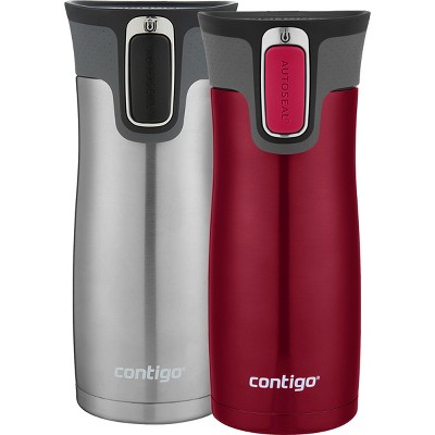 Contigo West Loop 16oz Stainless Steel Travel Mug Matte Black : Target