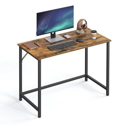 Cubiker Computer Home Office Desk, 47 Small Desk Table with Storage Shelf  and Bookshelf, Study Writing Table Modern Simple Style Space Saving Design