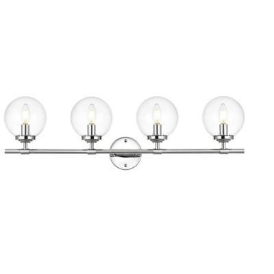 Elegant Lighting Ingrid 4 light Chrome and Clear Bath Sconce