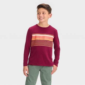 Boys' Long Sleeve Chest Striped T-Shirt - Cat & Jack™
