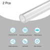 Unique Bargains Lamp Lantern Water Cooling System Acrylic Round Pipes Clear 2 Pcs 14" - 3 of 4