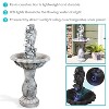 Sunnydaze Outdoor Polyresin Fairy Flower Solar Powered Water Fountain Feature with Battery Backup - 42" - 2 of 4