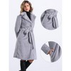 Allegra K Women's Faux Fur Winter Warm Belted Fluffy Jackets Overcoat Outerwear - 2 of 4