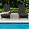 Chic Crate - Outdoor Wicker Chaise Lounge (Set of 2) - 2 of 4