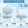 KERDOM Kids Desk Chair, Swivel Mesh Task Student Chairs for 4-12, Growing Teen Office Chair for Home/School/Office, Light Blue - 2 of 4