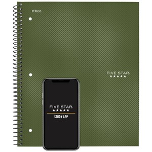 Five Star 130 sheet College Ruled 1 Subject Spiral Notebook Olive - 1 of 3