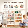 INFURNIC Decorative Bookshelf Toy Organizer Toddler 3 Tier Sling Bookcase Book with Side Pocket Pocket for Storage - 4 of 4