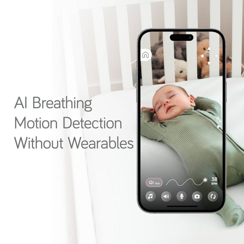 nanobebe Aura Smart Video Baby Monitor - White, 3 of 9