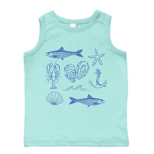 The Juniper Shop Nautical Outline Collage Toddler Tank - 1 of 4