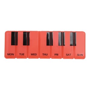 Unique Bargains 7 Grid Piano Keys Pill Case 1 Pc - 1 of 4