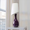 Lalia Home 29" Eggplant Contemporary Table Lamp with Slanted White Shade Purple - 3 of 4