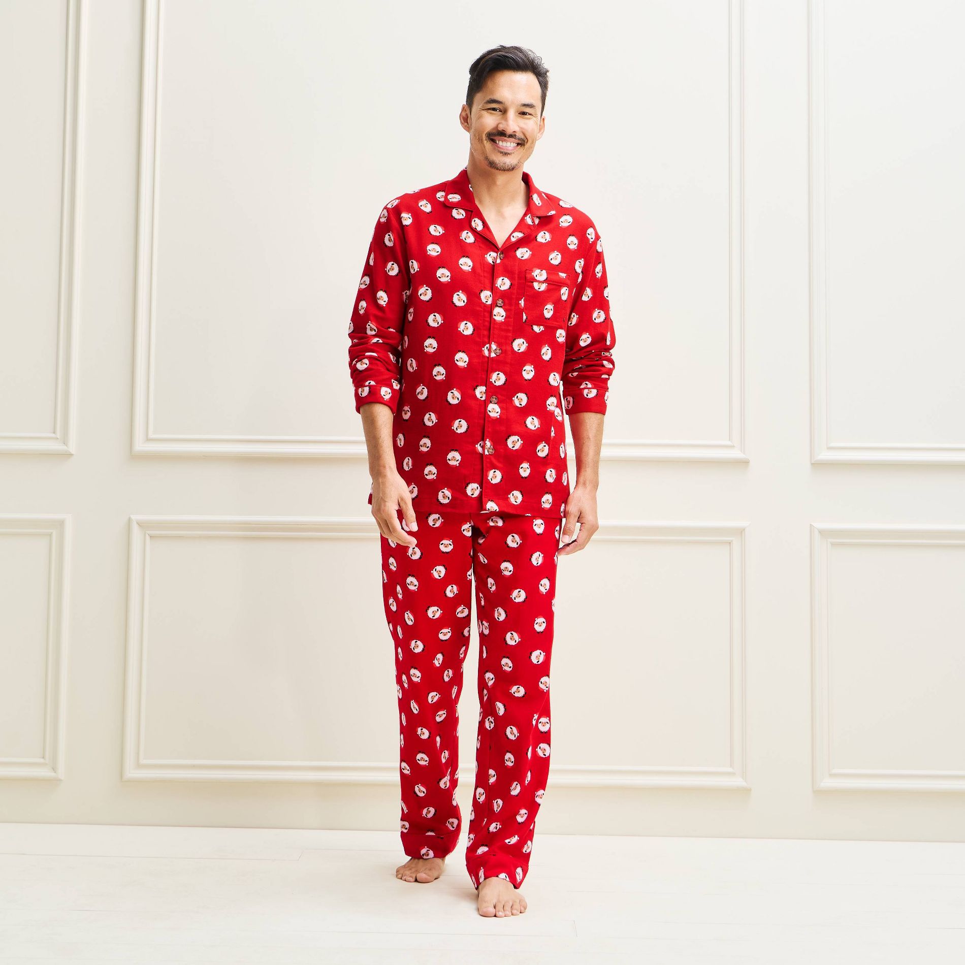 Men's Holiday Sheep Flannel Matching Family Pajama Set - Wondershop™ Red