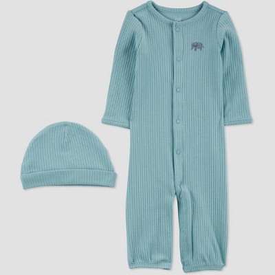 Carter's Just One You®️ Baby Boys' 2pc Elephant Converter NightGown Set - Blue