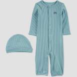 Carter's Just One You®️ Baby Boys' 2pc Elephant Converter NightGown Set - Blue