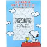Silver Buffalo Peanuts Snoopy and Woodstock "Keep Looking Up" Die-Cut Photo Frame | 4 x 6 Inch