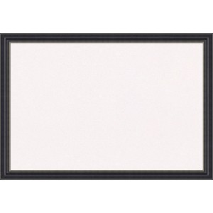 26"x18" Stylish Wood Frame Cork Board Black - Amanti Art - 1 of 4