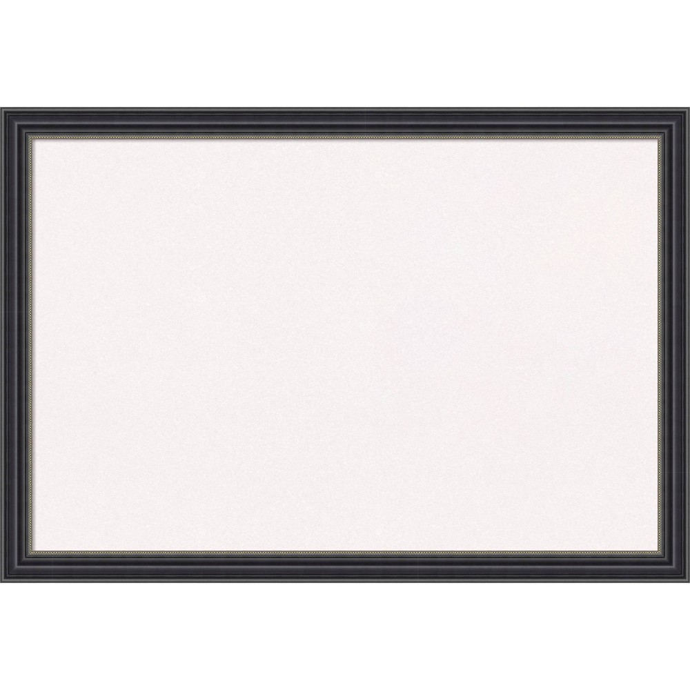 Photos - Dry Erase Board / Flipchart 26"x18" Stylish Wood Frame White Cork Board Black - Amanti Art: Bulletin B