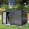 Maggift Deck Boxes Durable, Horizontal Compact Storage Shed for Garden, Backyard, Patio, Closet Deck Box, Black, 118.43"*95.12"*76.57" - 4 of 4
