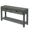 PAGED Wood Console Table with 2 Drawers & Shelf, Entryway Table with Storage, Entryway Sofa Side Table for Living Room - 4 of 4