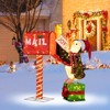 Tangkula Lighted Christmas Decoration Mailbox & Penguin w/160 LED Lights & Ground Stakes - 2 of 4