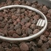 VYNXARIA Outdoor 50000 BTU Round MgO Concrete Propane Fire Pit, Light Grey (Tank Cover not Included) - 3 of 4