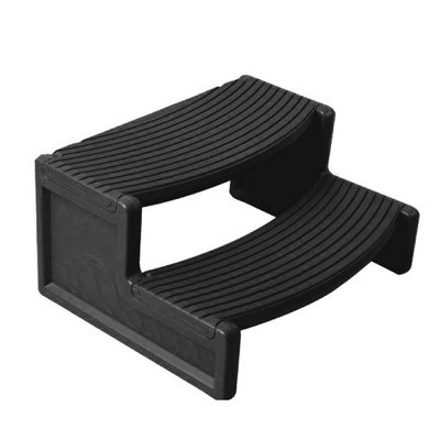 Black Resin Multipurpose 2-Step Spa and Hot Tub Stairs
