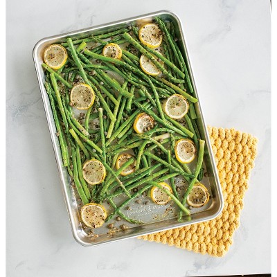 Nordic Ware Silver Aluminum Jelly Roll Quarter Eighth Sheet Pan Set