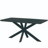 LeisureMod Ravenna 5-Piece Dining Set 63" Rectangular Dining Table with Ebony MDF Top and 4 Leather Side Chairs - 4 of 4